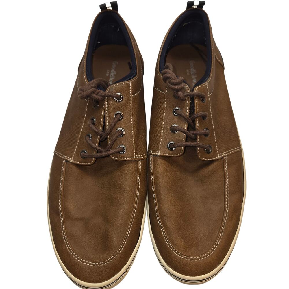 Goodfellow Mens Tennis Shoe 10 Brown Laces Athletic Sneaker Sports